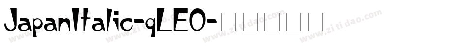 JapanItalic-qLE0字体转换