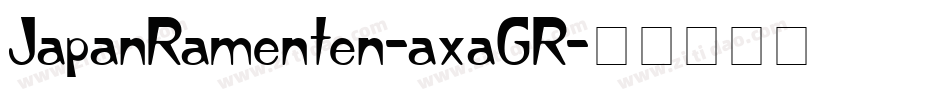 JapanRamenten-axaGR字体转换