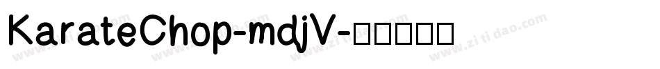 KarateChop-mdjV字体转换