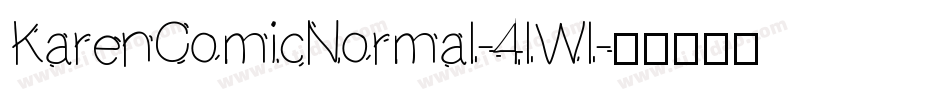 KarenComicNormal-4lWl字体转换