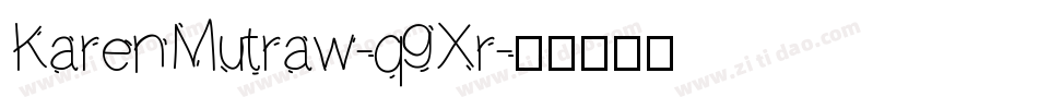 KarenMutraw-q9Xr字体转换