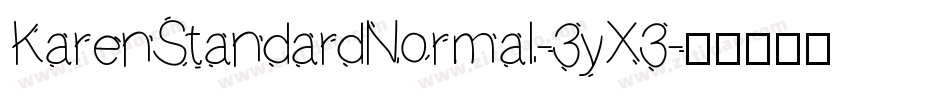 KarenStandardNormal-3yX3字体转换