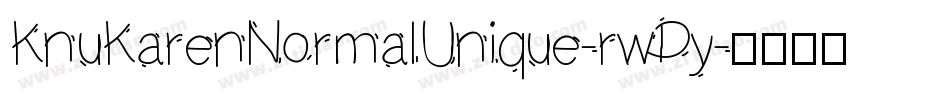 KnuKarenNormalUnique-rwDy字体转换