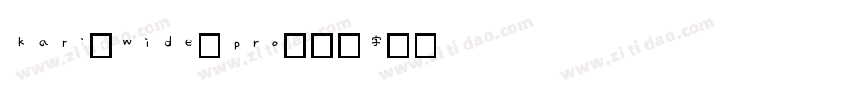 kari-wide-pro字体转换