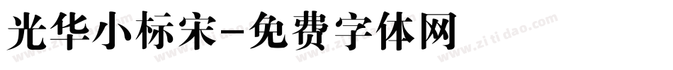 光华小标宋字体转换