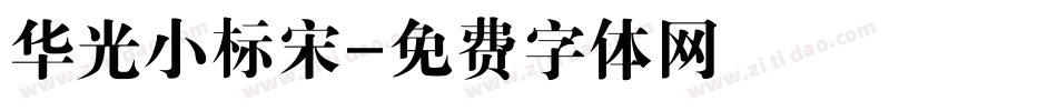 华光小标宋字体转换