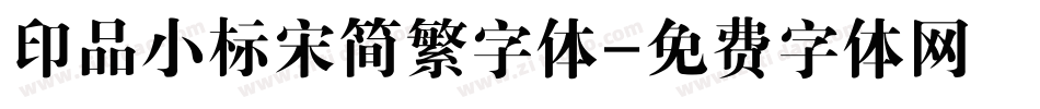 印品小标宋简繁字体字体转换