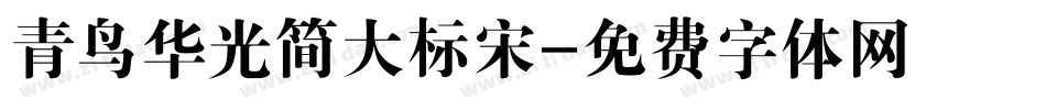青鸟华光简大标宋字体转换