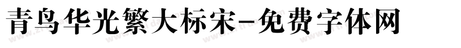 青鸟华光繁大标宋字体转换