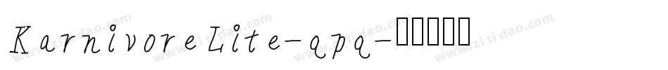 KarnivoreLite-qpq字体转换