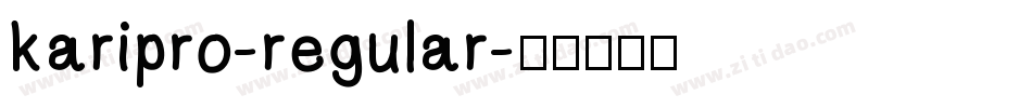 karipro-regular字体转换