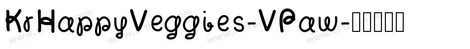 KrHappyVeggies-VPaw字体转换