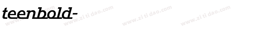 teenbold字体转换