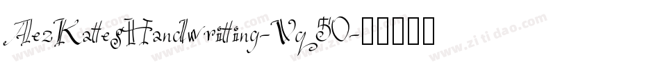 AezKatesHandwriting-Vq50字体转换
