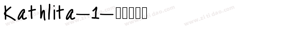 Kathlita-1字体转换