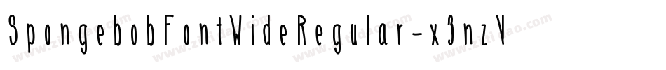SpongebobFontWideRegular-x3nzV字体转换