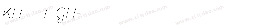 KHANLIGH字体转换