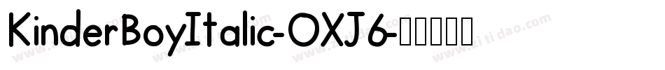 KinderBoyItalic-OXJ6字体转换