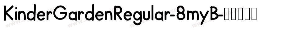 KinderGardenRegular-8myB字体转换