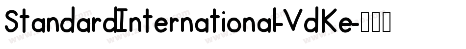 StandardInternational-VdKe字体转换