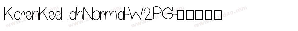KarenKeeLahNormal-W2PG字体转换
