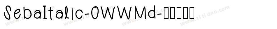 SebaItalic-0WWMd字体转换