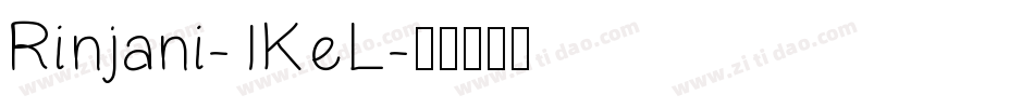 Rinjani-1KeL字体转换