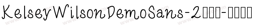KelseyWilsonDemoSans-2转换器字体转换