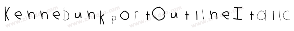 KennebunkportOutlineItalic-BK8w字体转换