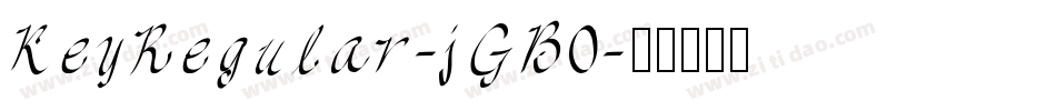 KeyRegular-jGB0字体转换