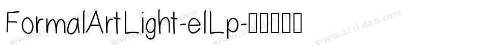 FormalArtLight-elLp字体转换