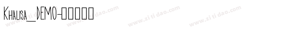 Khalisa_DEMO字体转换