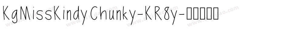 KgMissKindyChunky-KR8y字体转换