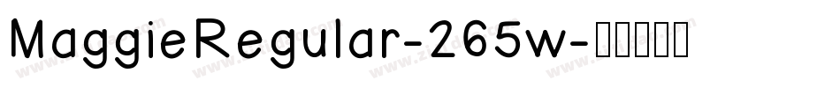 MaggieRegular-265w字体转换