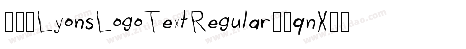 538LyonsLogoTextRegular-2qnX字体转换