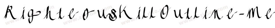 RighteousKillOutline-Me6p字体转换 RighteousKillOutline-Me6p字体转换