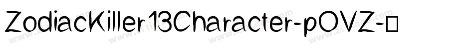 ZodiacKiller13Character-pOVZ字体转换