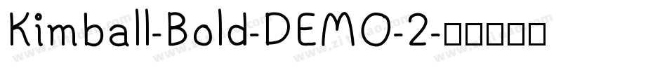 Kimball-Bold-DEMO-2字体转换