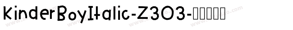 KinderBoyItalic-Z3O3字体转换