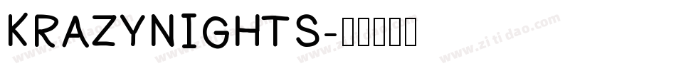KRAZYNIGHTS字体转换