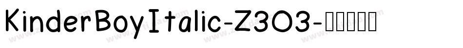 KinderBoyItalic-Z3O3字体转换