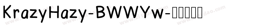 KrazyHazy-BWWYw字体转换