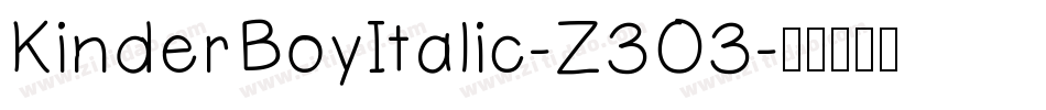 KinderBoyItalic-Z3O3字体转换