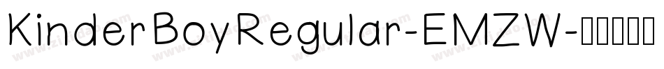 KinderBoyRegular-EMZW字体转换