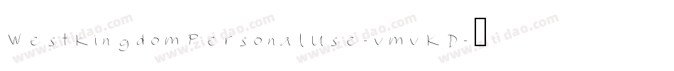 WestKingdomPersonalUse-vmvKD字体转换