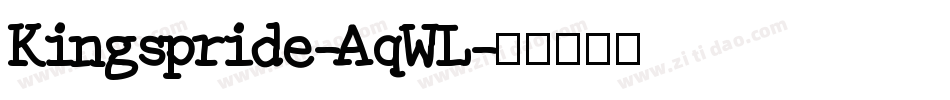 Kingspride-AqWL字体转换