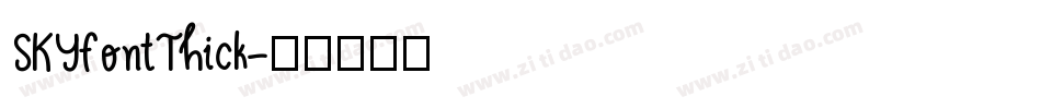 SKYfontThick字体转换