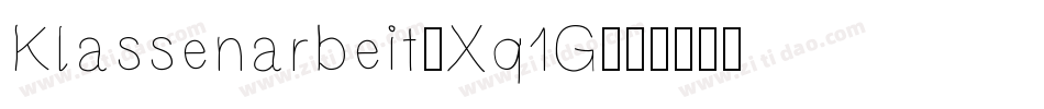 Klassenarbeit-Xq1G字体转换