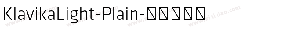 KlavikaLight-Plain字体转换