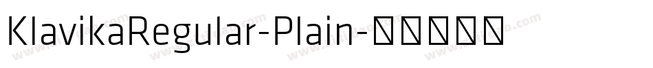 KlavikaRegular-Plain字体转换
